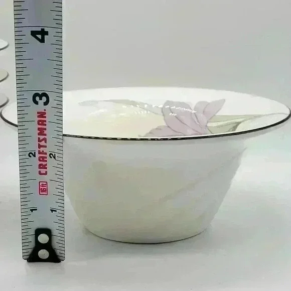 Set of 4 Vintage NORITAKE NEW DECADE Lavender Flower Dessert/Fruit Mini Bowl - Picture 5 of 11